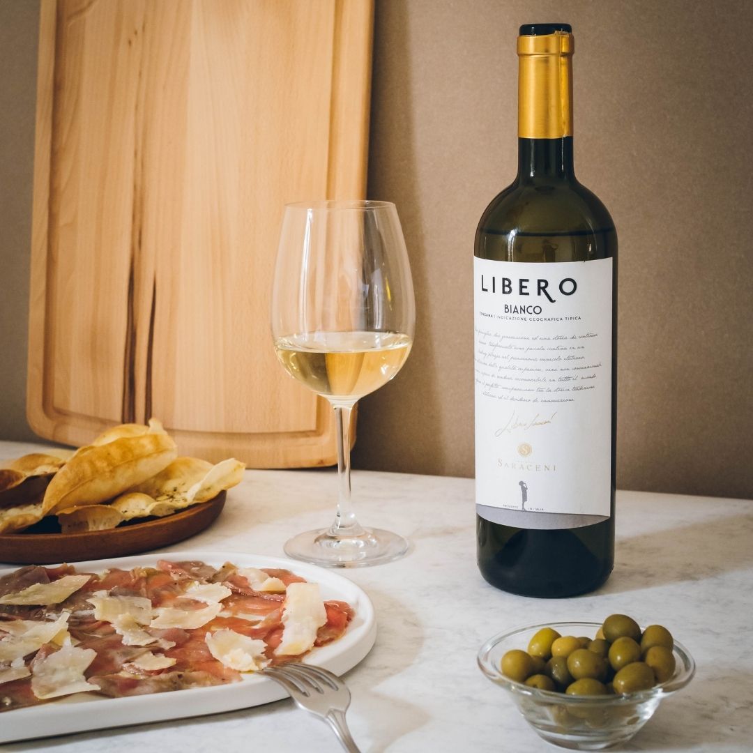 Libero Bianco White Wine, 750ml, 11% ABV Saraceni Wines